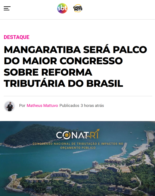 Miniatura da matéria sobre o CONATRI no SBT Camarote